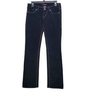 Guess Jeans Women's Y2K Black Stretch Velvet Low‎ Rise Bootcut Pants Size 27